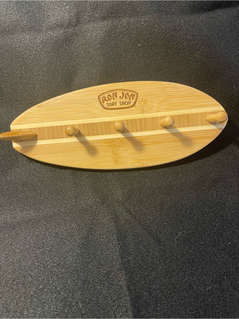 Ron Jon Surf Shop Bamboo Surfboard Key Rack - Light Natural